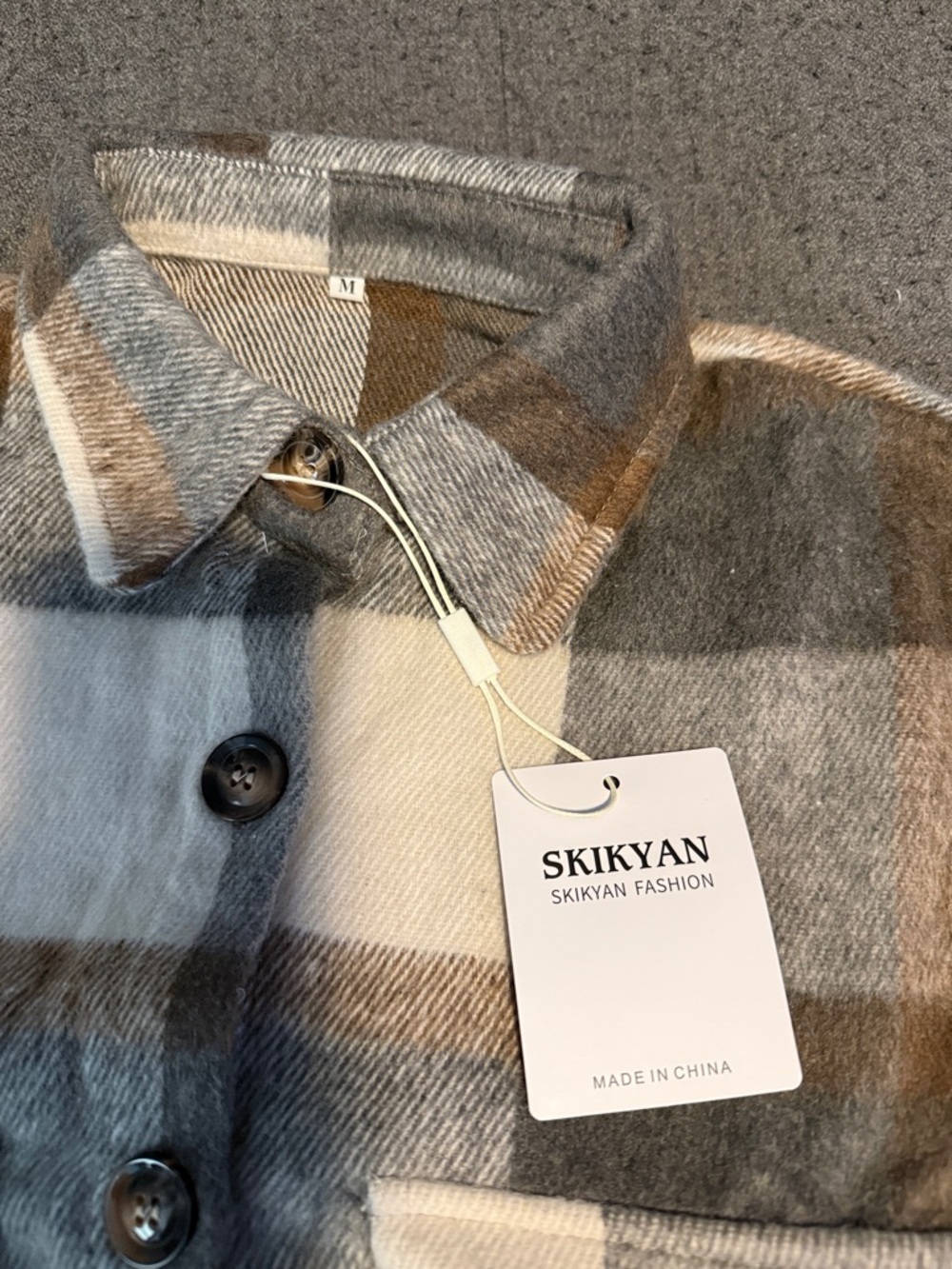 Skikyan plaid she met, NWT, M - Picture 4 of 13